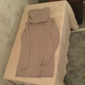 Beige cowl neck sweater